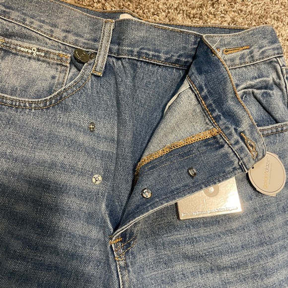 Insane Gene | Asymmetrical Button High-Waisted Distressed Jeans | 5/26 NWT - Picture 2 of 9